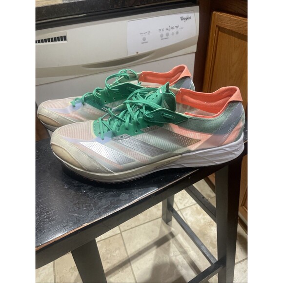 adidas Adizero Adios Pro 3 Low White Tint Coral - HQ3688 - Size 13 - Picture 1 of 5